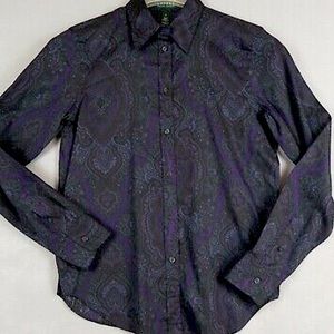 EUC Ralph Lauren Womens paisley button down